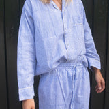 Pyjamas Blockprint - Blue Stripe