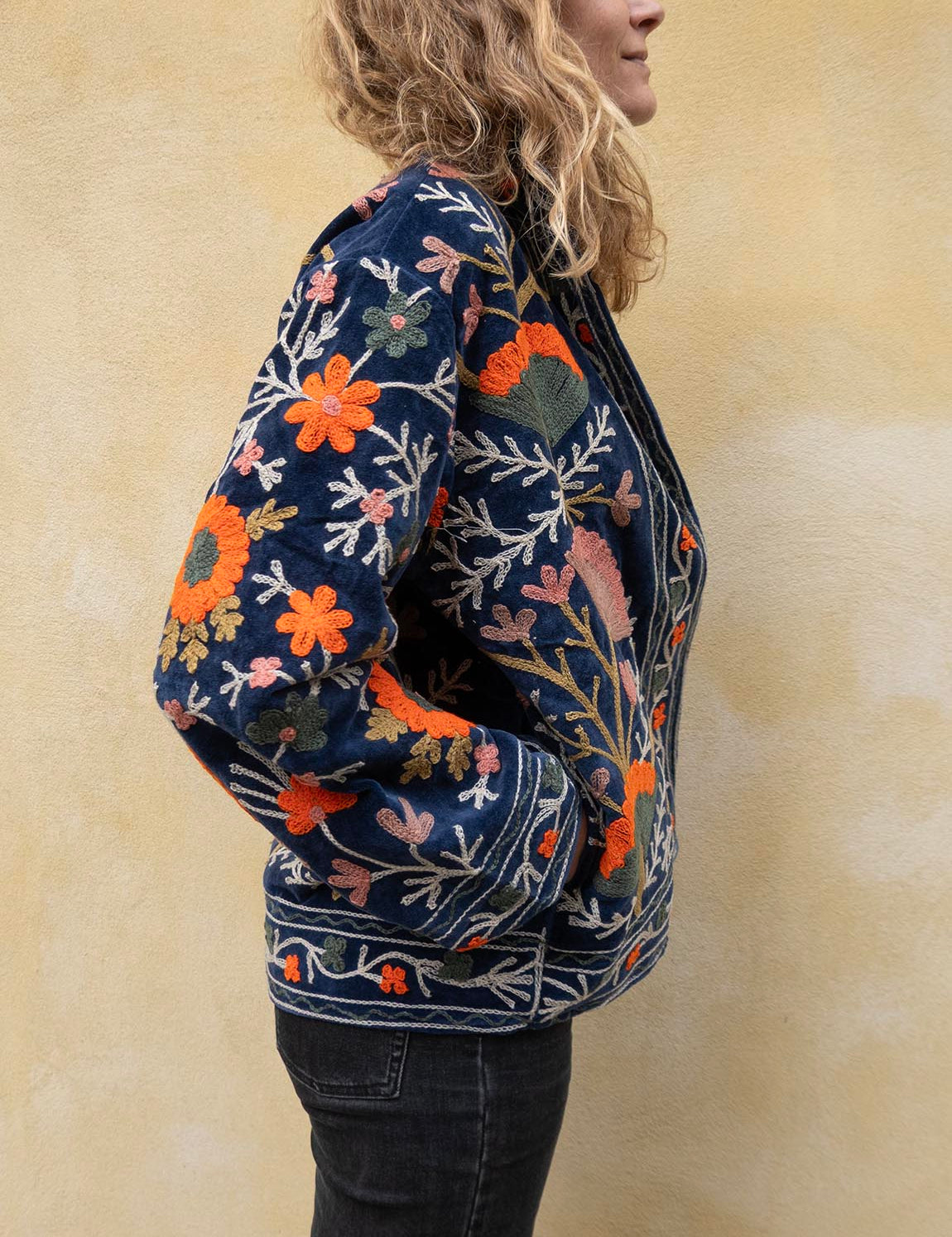 Suzani Jakke - Navy Blue