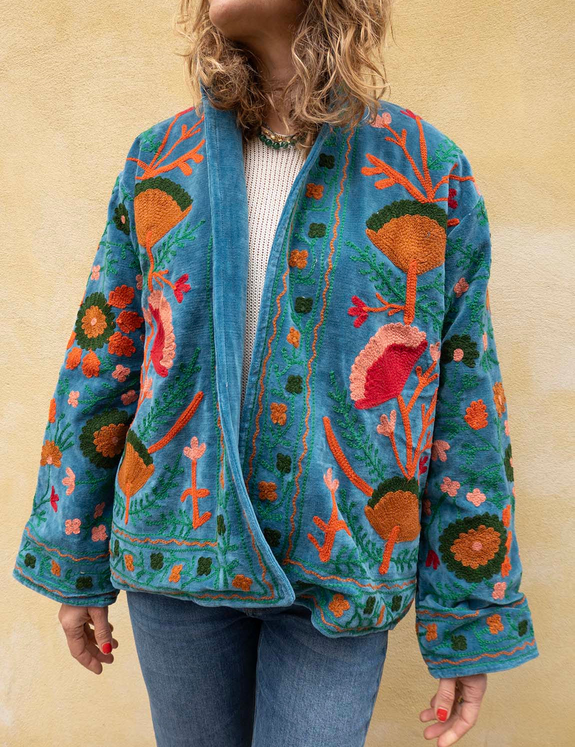 Suzani Jakke - Teal Blue