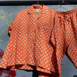 Pyjamas Blockprint - Tangerine