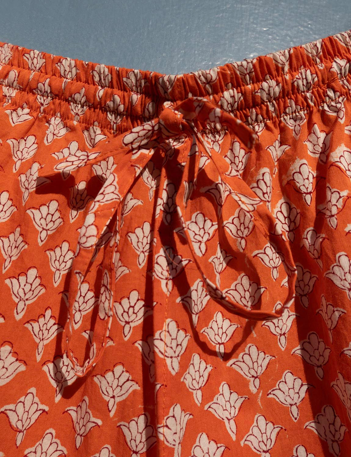Pajamas Blockprint - Tangerine