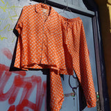 Pyjamas Blockprint - Tangerine