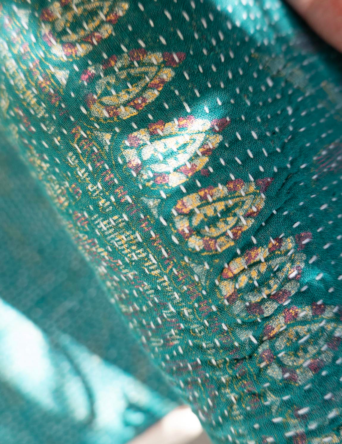 Indian kantha bedspread - 864