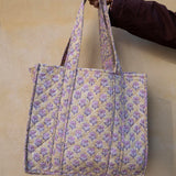 Tove Tote - Quilted Blockprint - Light Mustard