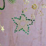 Indian Christmas - Green Star Ornament