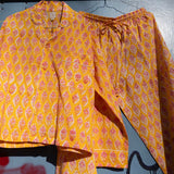 Pyjamas Blockprint - Butter Yellow