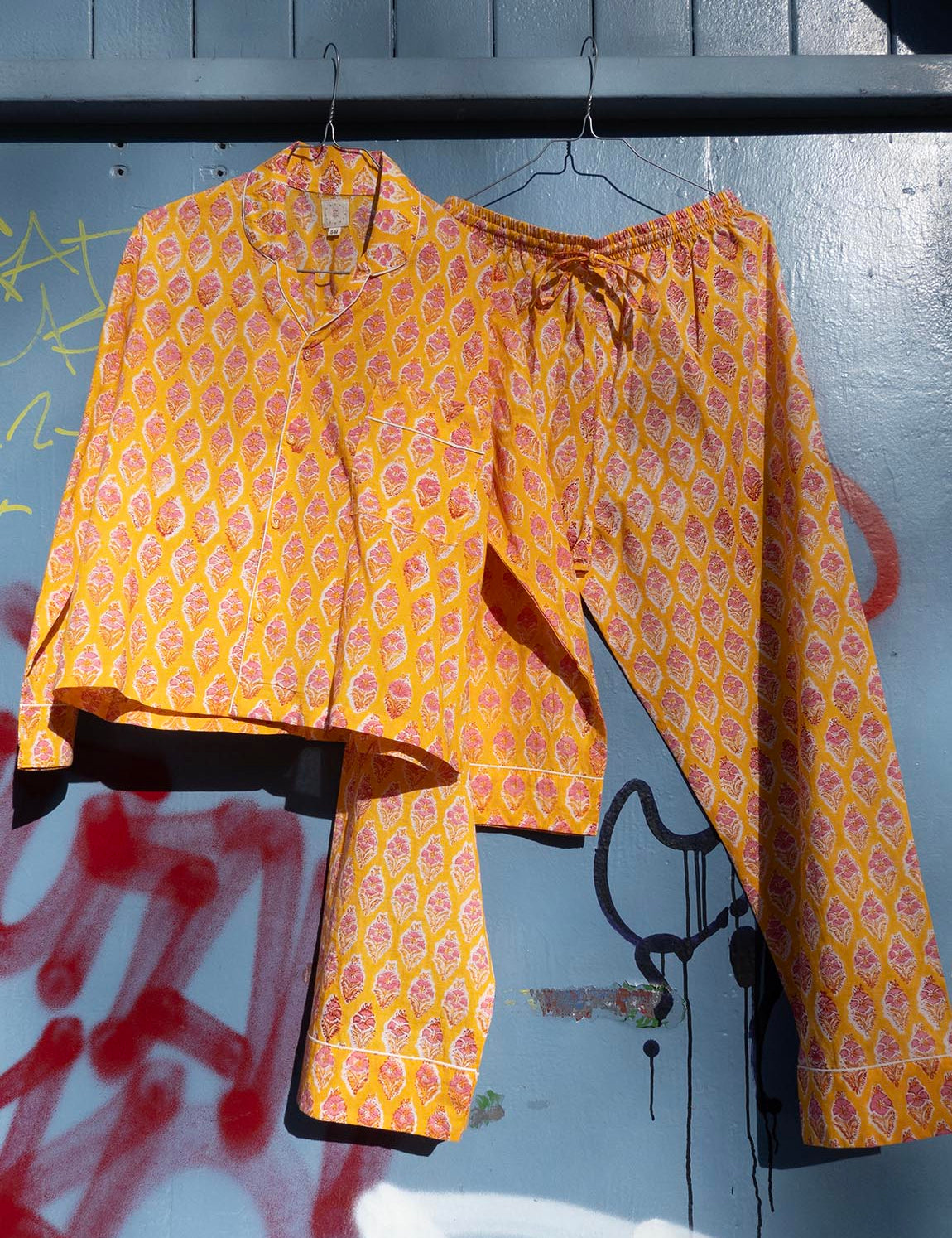 Pajamas Blockprint - Butter Yellow