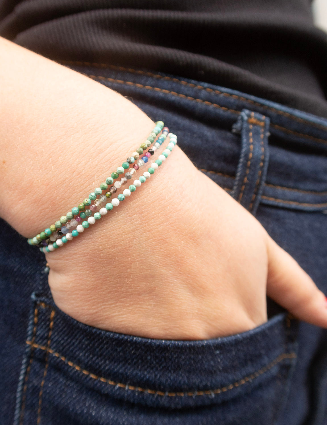 Bracelet Mineral Stones - Turquoise / Howlite