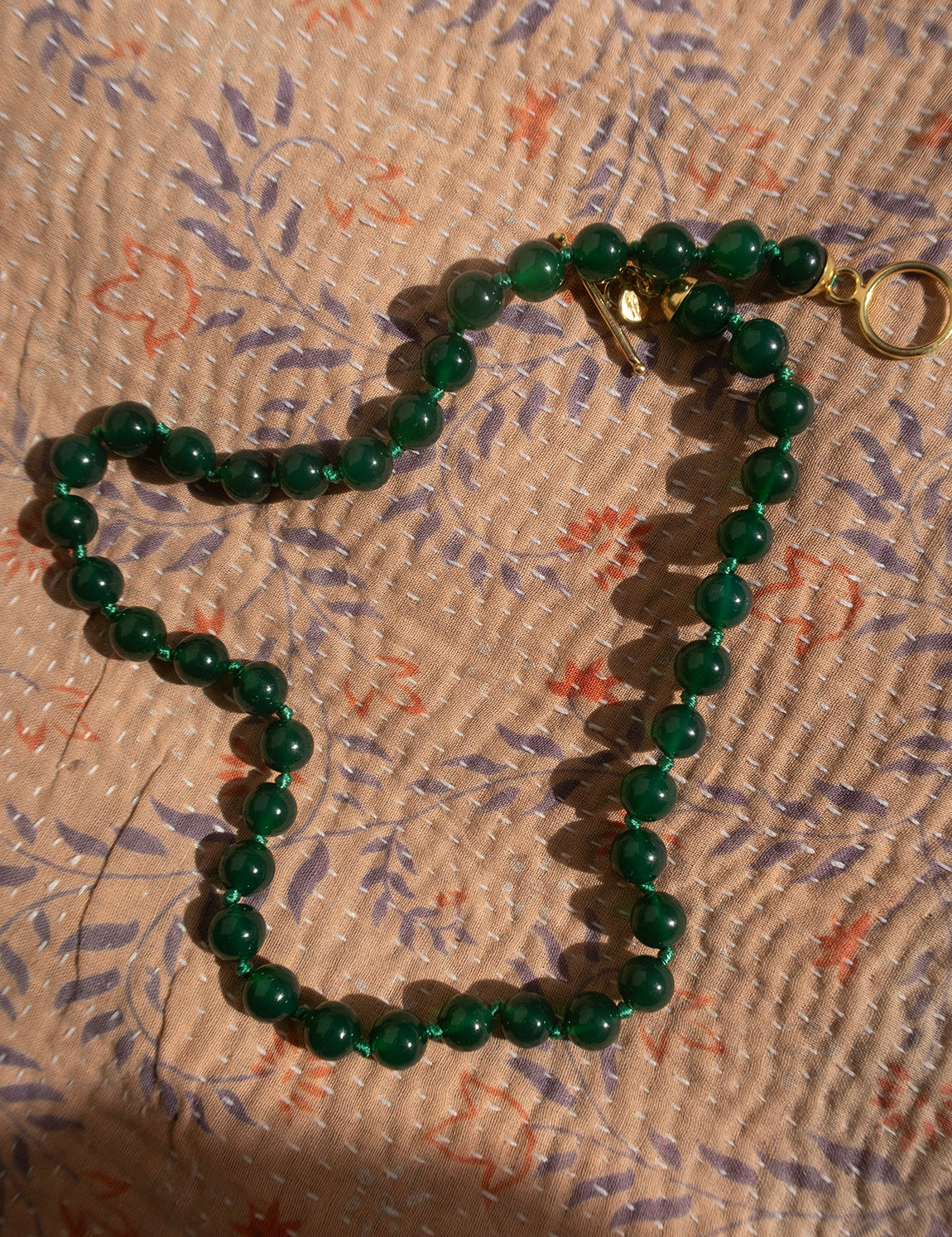 Aunties Necklace - Green Onyx
