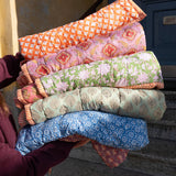 Quilted baby blanket - Mint/Yellow