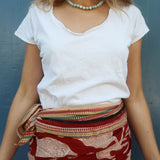 Bagru Scarf - Red with Animal