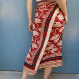 Bagru Scarf - Red with Animal