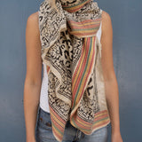 Bagru Scarf - Black Leo