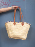 Straw bag #6 - Blue Rhombe