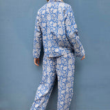 Pyjamas Blockprint - Blue Flower