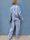Pyjamas Blockprint - Blue Flower