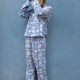 Pyjamas Blockprint - Blue Flower