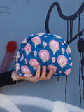 Moon Pouch Blockprint S - Blue