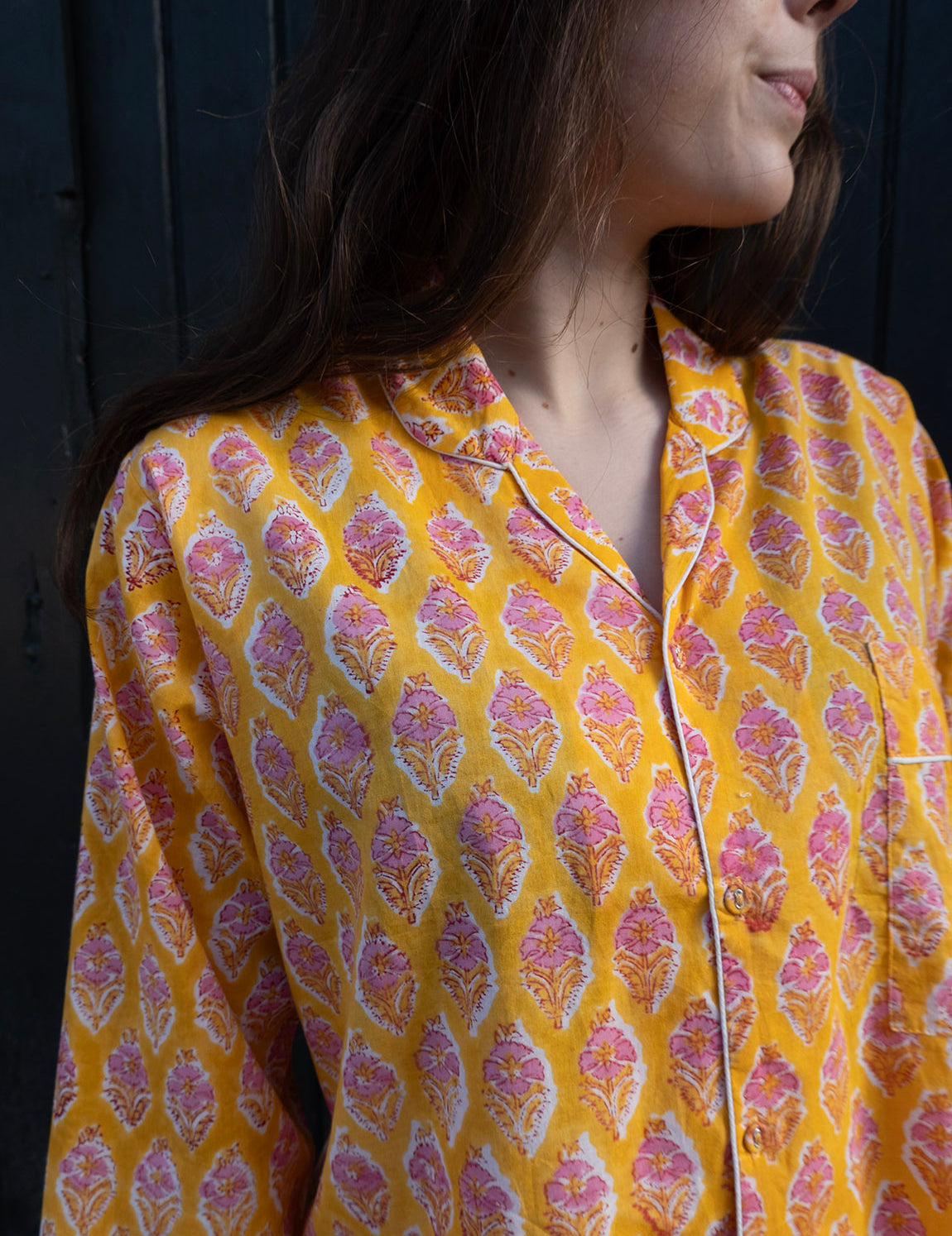 Pajamas Blockprint - Butter Yellow
