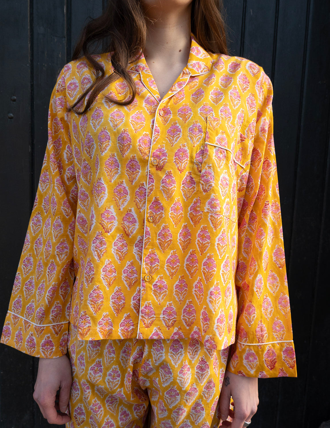 Pajamas Blockprint - Butter Yellow