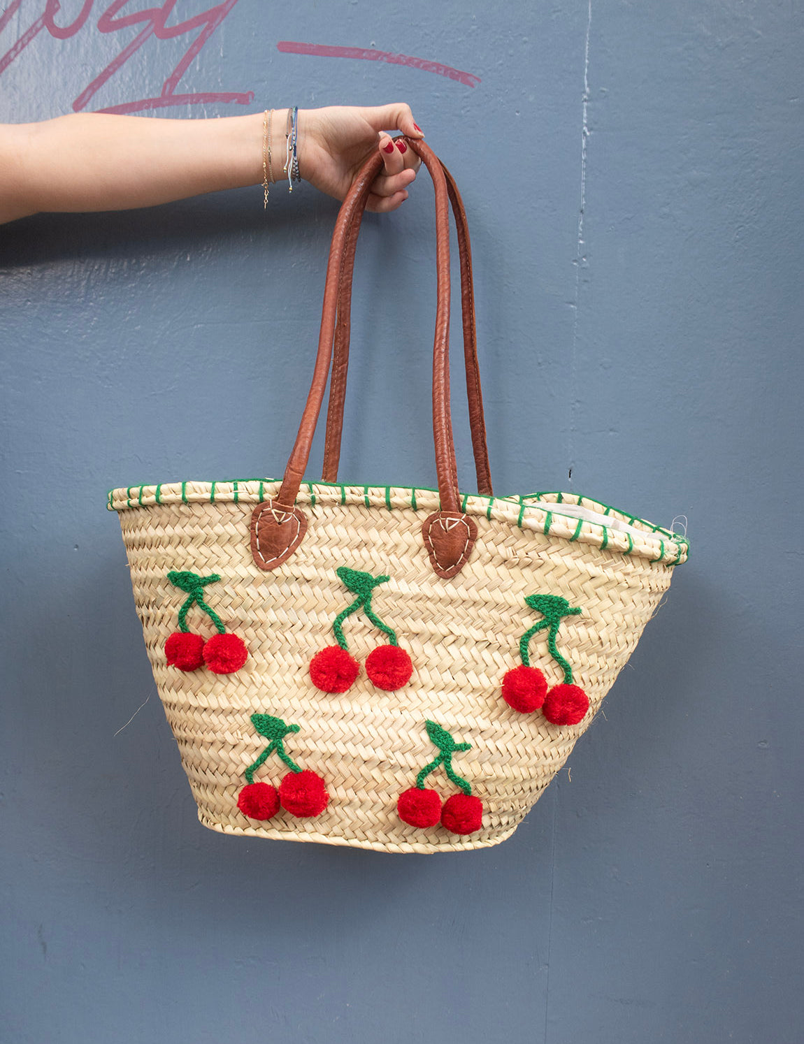 Straw Bag #2 - Cherry