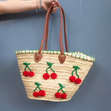 Straw Bag #2 - Cherry