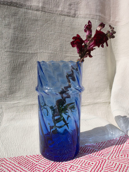 Beldi Vase Swirl  - Blue