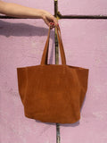 Suede Shopper Behind Marrakech - Cognac