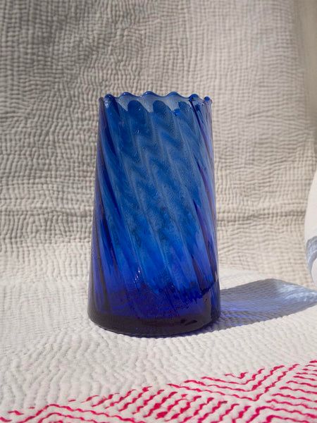Lille Beldi Vase Swirl  - Blue
