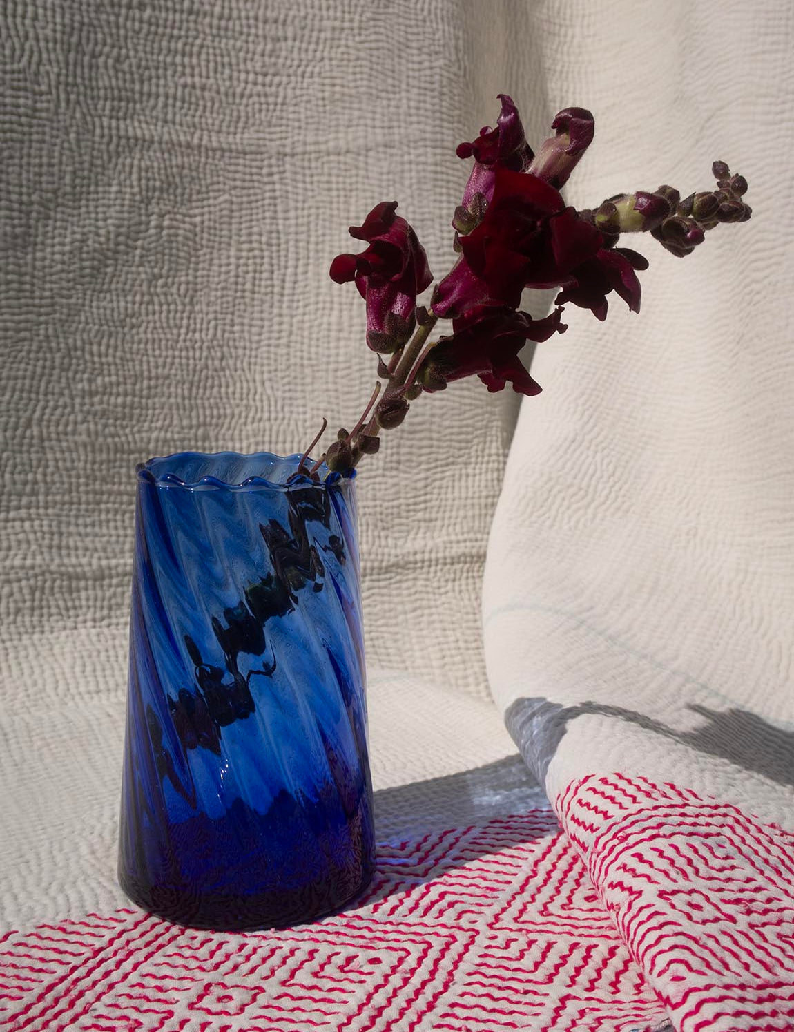 Small Beldi Vase Swirl - Blue