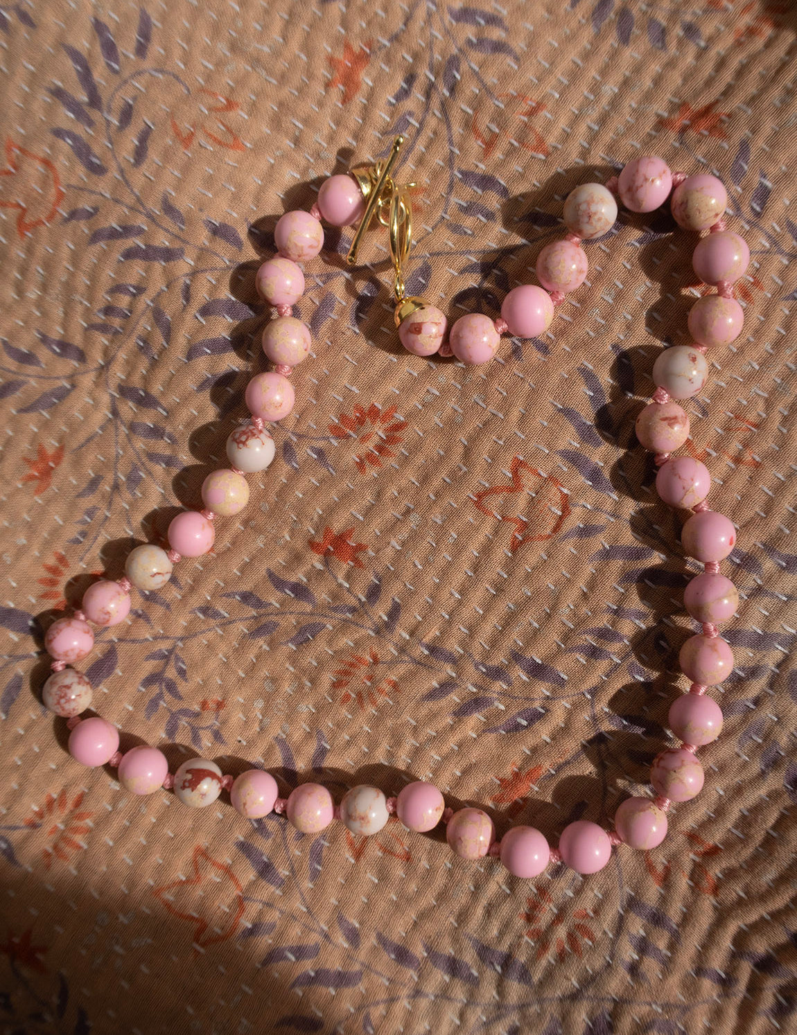Aunties Necklace - Pink Turquoise