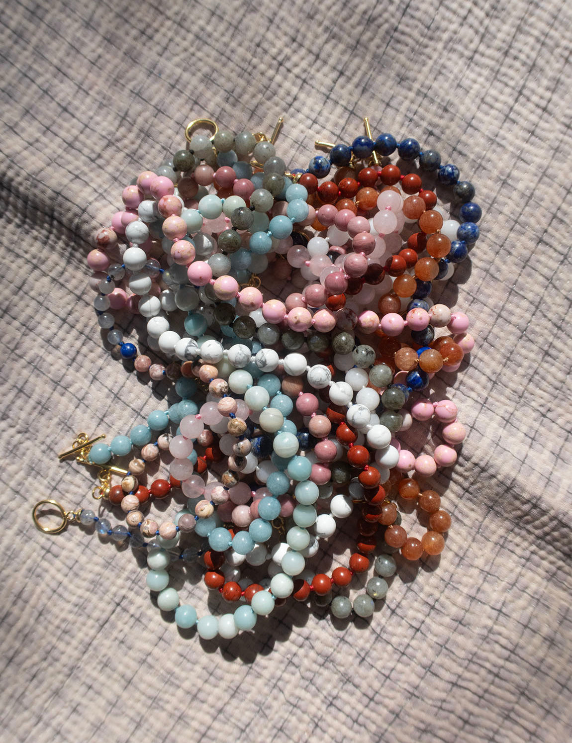 Aunties Necklace - Rose Quartz