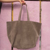 Suede Shopper Bag Marrakech - Gray