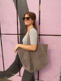 Suede Shopper Behind Marrakech - Red