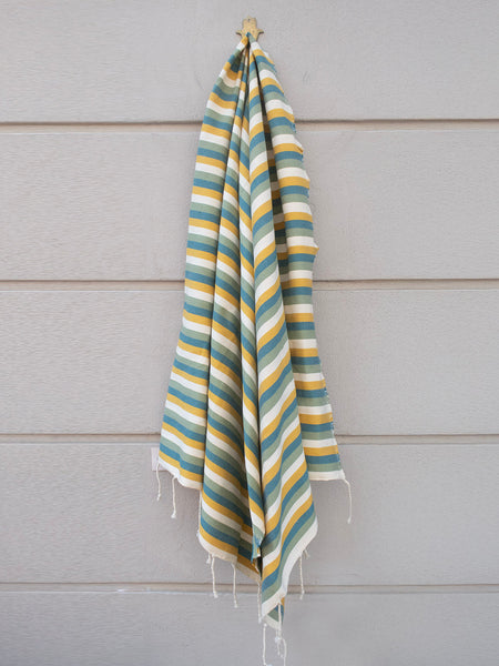 Hammam Towel - Multi Green and Yellow