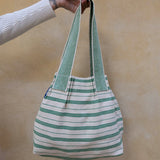 Nepal Stripe Bag - White/Green