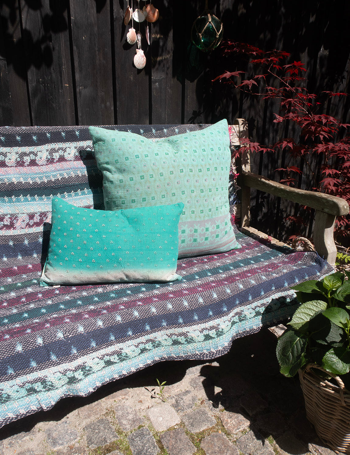 Indian kantha cushion S - 383