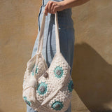 Bali Bag Shopper - White / Turquoise