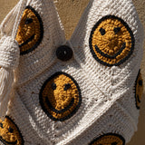 Bali Bag Shopper - White Smiley