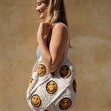 Bali Bag Shopper - White Smiley