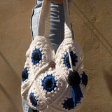 Bali Bag Shopper - White / Blue / Black