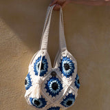 Bali Bag Shopper - White / Light Blue / Blue / Black