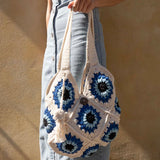 Bali Bag Shopper - White / Light Blue / Blue / Black