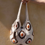 Bali Bag Shopper - White / Brown / Rust
