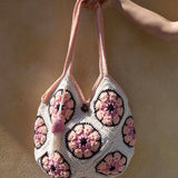 Bali Bag Shopper - White / Pink / Peach
