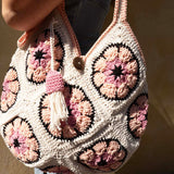 Bali Bag Shopper - White / Pink / Peach