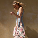 Bali Bag Shopper - White / Pink / Peach