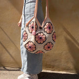 Bali Bag Shopper - White / Pink / Peach