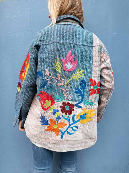 Indisk Kantha Work Jakke - 11