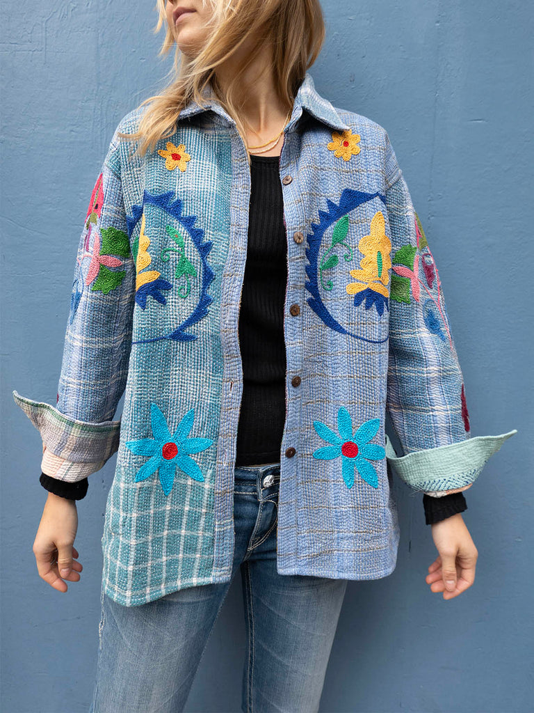 Indisk Kantha Work Jakke - 13